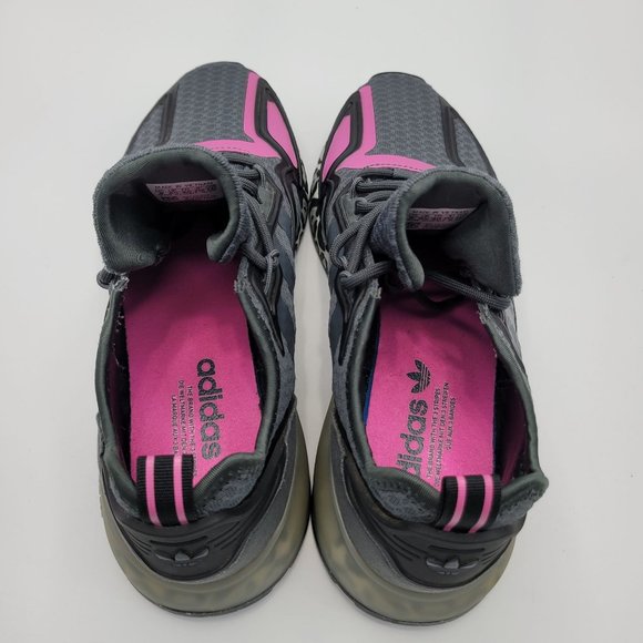 Adidas ZX 2K Boost Women's Low Top Running Shoes Grey Purple FX7053 US Size 8 - Picture 5 of 8